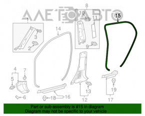 Garnitură pentru deschiderea ușii, spate stânga, Lexus CT200h 11-17