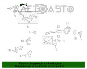 Capacul mânerului exterior din spate dreapta pentru Lexus RX350 RX450h 10-15