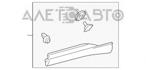 Накладка двери нижняя наружная задняя правая Lexus RX450h 10-15 с хромом hybrid