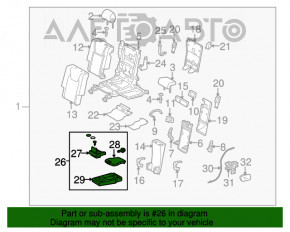 Подлокотник задних сидений 2 ряд Lexus RX350 10-15 кожа серый