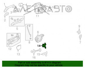 Buclele ușii din spate stânga superioară pentru Honda Insight 19-22.