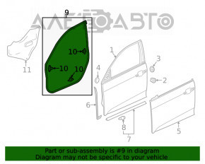 Garnitură ușă față stânga Honda Civic X FC 16-21 4d