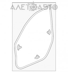 Garnitura ușii din față dreapta Honda Civic X FC 16-21 4d