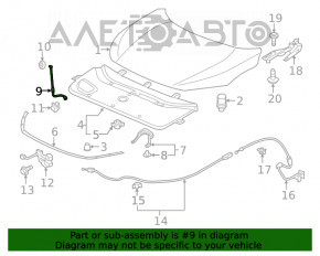 Suport de capot pentru Honda Civic X FC 16-21