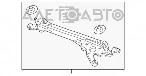 Трапеция дворников очистителя с мотором Honda Insight 19-22
