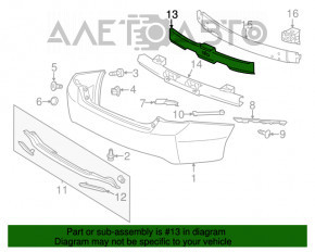 Absorbantul de bara spate pentru Honda Accord 13-15 hibrid.