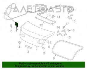 Замок крышки багажника Honda Accord 13-17