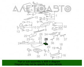 Spumă de polistiren sub instrumentul dreapta Lexus ES350 07-12