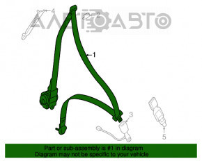 Centura de siguranță pentru pasageri Mitsubishi Galant 04-12