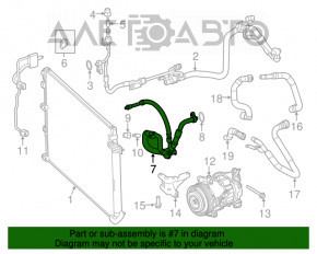 Bobina de condensator a compresorului de aer condiționat Chrysler 200 15-17 2.4