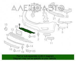 Дефлектор радиатора нижний Honda Accord 14-15 hybrid