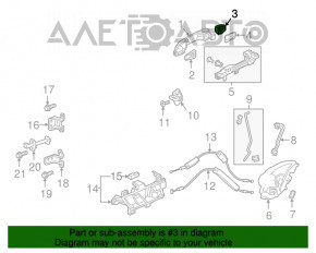 Manerul exterior de la ușa din față dreapta pentru Honda Accord 18-22