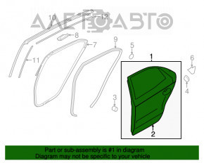 Usa spate dreapta spate Kia Optima 11-15 negru ABP, lovituri, vopsite