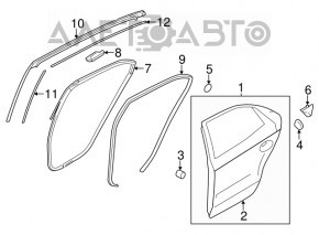 Usa spate dreapta spate Kia Optima 11-15 negru ABP, lovituri, vopsite