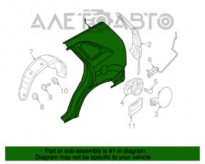 Aripa spate dreapta Kia Sorento 10-15