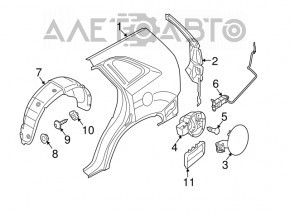 Aripa spate dreapta Kia Sorento 10-15 grafit IM, cleme.