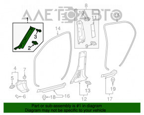 Capacul amortizorului frontal stânga superior pentru Lexus CT200h 11-17 bej, pentru curățare chimică.