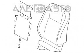 Scaunul șoferului pentru Lexus CT200h 11-17 fără airbag, piele bej