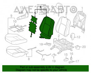 Scaun de pasager Lexus CT200h 11-17 fără airbag, piele bej, ușor deteriorat, necesită curățare.