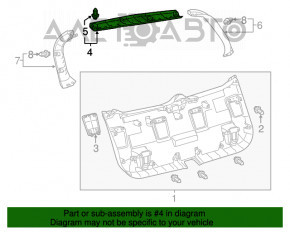 Capacul portbagajului superior al usii Lexus CT200h 11-17 negru.