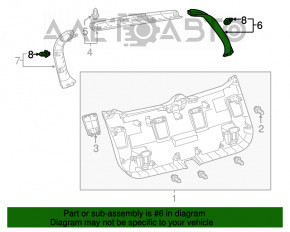 Capacul portbagajului dreapta Lexus CT200h 11-17 negru, zgârieturi