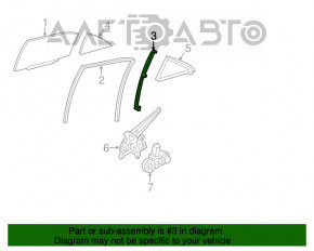 Направляющая стекла двери задней левой Lexus ES300h ES350 13-18