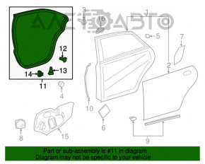 Garnitura ușii din spate dreapta pentru Lexus ES300h ES350 13-18