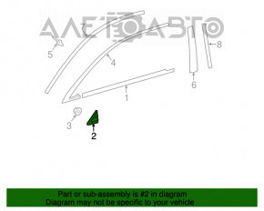 Triunghiul capacului de ușă din față stânga pentru Lexus ES300h ES350 13-18