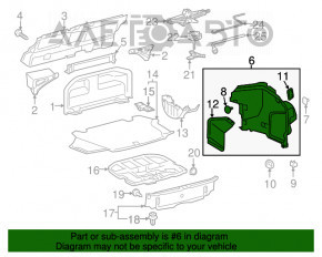 Capacul arcului drept Lexus ES300h 13-18 zgârieturile de pe capacul