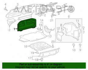 Acoperirea bateriei Lexus ES300h 13-18 hibrid negru