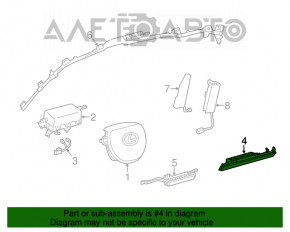 Подушка безопасности airbag коленная пассажирская правая Lexus ES300h ES350 13-18 черная царапины