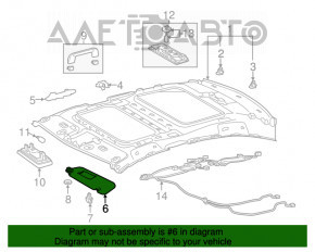 Козырек правый Lexus ES300h ES350 13-18 бежевый, без крючка