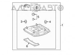 Plafonul de iluminare din față pentru Lexus ES300h ES350 13-18 bej sub geamul de lumină.