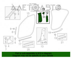 Capacul stâlpului central, curea superioară dreapta pentru Lexus ES300h ES350 13-18, bej, pentru curățare.