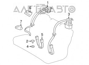 Centura de siguranță spate stânga pentru Lexus ES300h ES350 13-18, culoare bej.