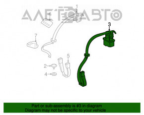 Centura de siguranță centrală spate pentru Lexus ES300h ES350 13-18, culoare bej