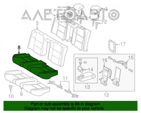 Rândul din spate al scaunelor, al doilea rând Lexus ES300h ES350 13-18 cu airbag, piele neagră, fără tetiere, zgârietură, lovitură.