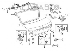 Garnitura capac portbagaj Lexus ES300h ES350 13-18