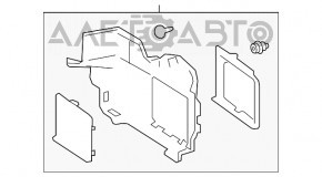 Capacul arcului stâng Toyota Avalon 13-18 3.5 negru.