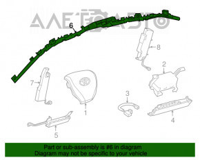 Подушка безопасности airbag боковая шторка правая Toyota Camry v55 15-17 usa