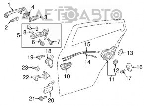 Механизм ручки двери задней правой Toyota Prius 50 16-