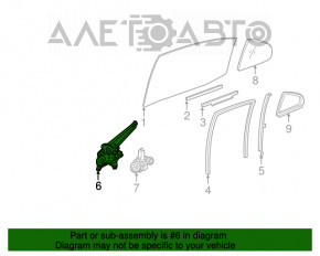 Geam electric cu motor spate dreapta Toyota Prius 50 16-