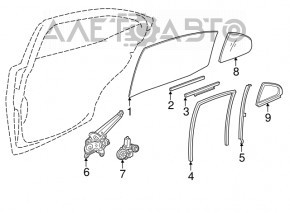 Geam electric cu motor spate dreapta Toyota Prius 50 16-