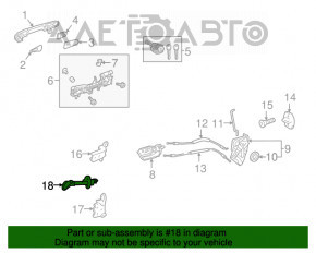 Limitatorul ușii din fața dreapta a Toyota Prius 50 16-