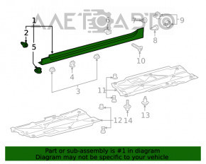 Prag dreapta Toyota Prius 50 16-