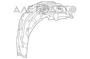 Подкрылок задний правый Toyota Prius 50 16-