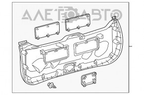 Обшивка двери багажника нижняя Toyota Prius V 12-17 темно-серая запилена, царапины