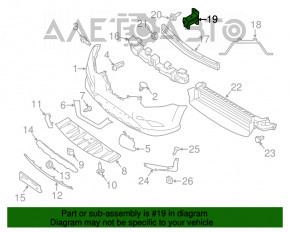 Colțul amplificatorului de bara de protecție față stânga Nissan Rogue 14-20 tip1 nou TW neoriginal