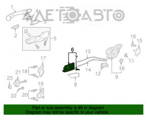 Mânerul ușii interioare din față dreapta Toyota Camry v70 18-