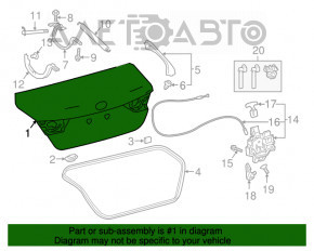 Capac portbagaj Toyota Camry v70 18- cu spoiler